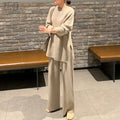 2026 Spring and Autumn Korean Casual Loose Women's Knitted Two-piece Suit Elegant Temperament Commuter Style Two-piece Suit-1
