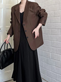 Wholesale Fall 2026 New Fashion Elegant and Comfortable Casual Retro Long Sleeve Blazer Women's Coats-5